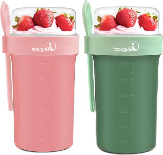 Overnight Havermout Potten Glas 500 Ml VIDETOL 6 Stück