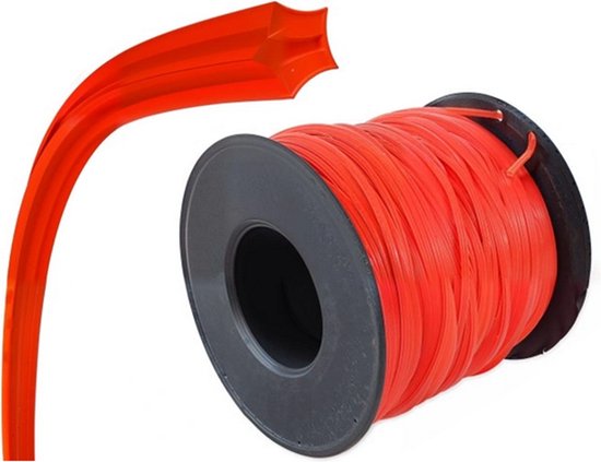 MOZY® - Trimmerdraad - Ster - Oranje - 2.4 mm - 100 meter - Extra Stevig - Bosmaaierdraad - Trimdraad - Kantenmaaier - Maaidraad - Grastrimmerdraad - Snijdraad van MOZY — afbeelding 5