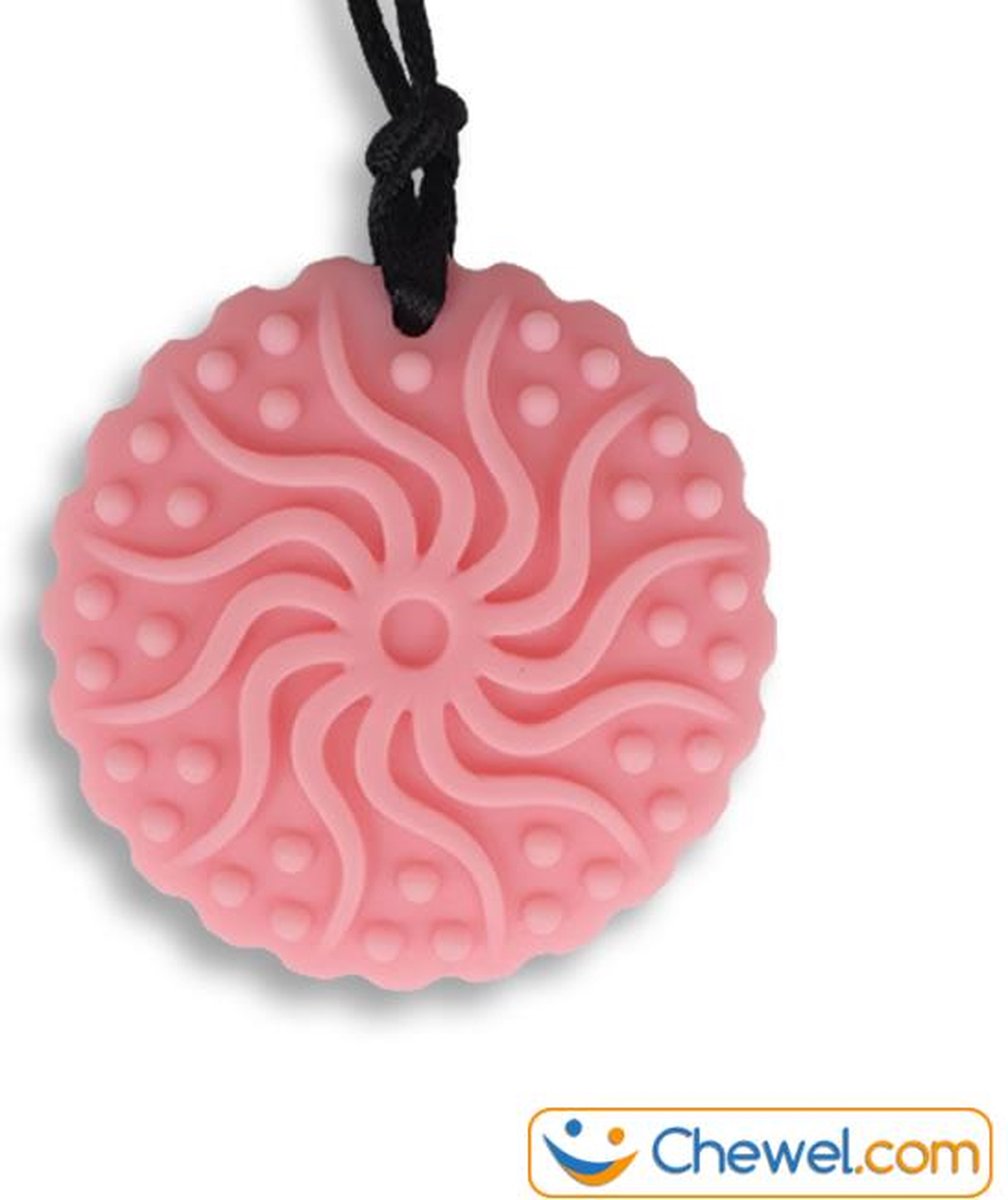 Bijtketting.nl Bijtketting Stralen kauwketting Stralende bijtketting Zonnestralen Roze