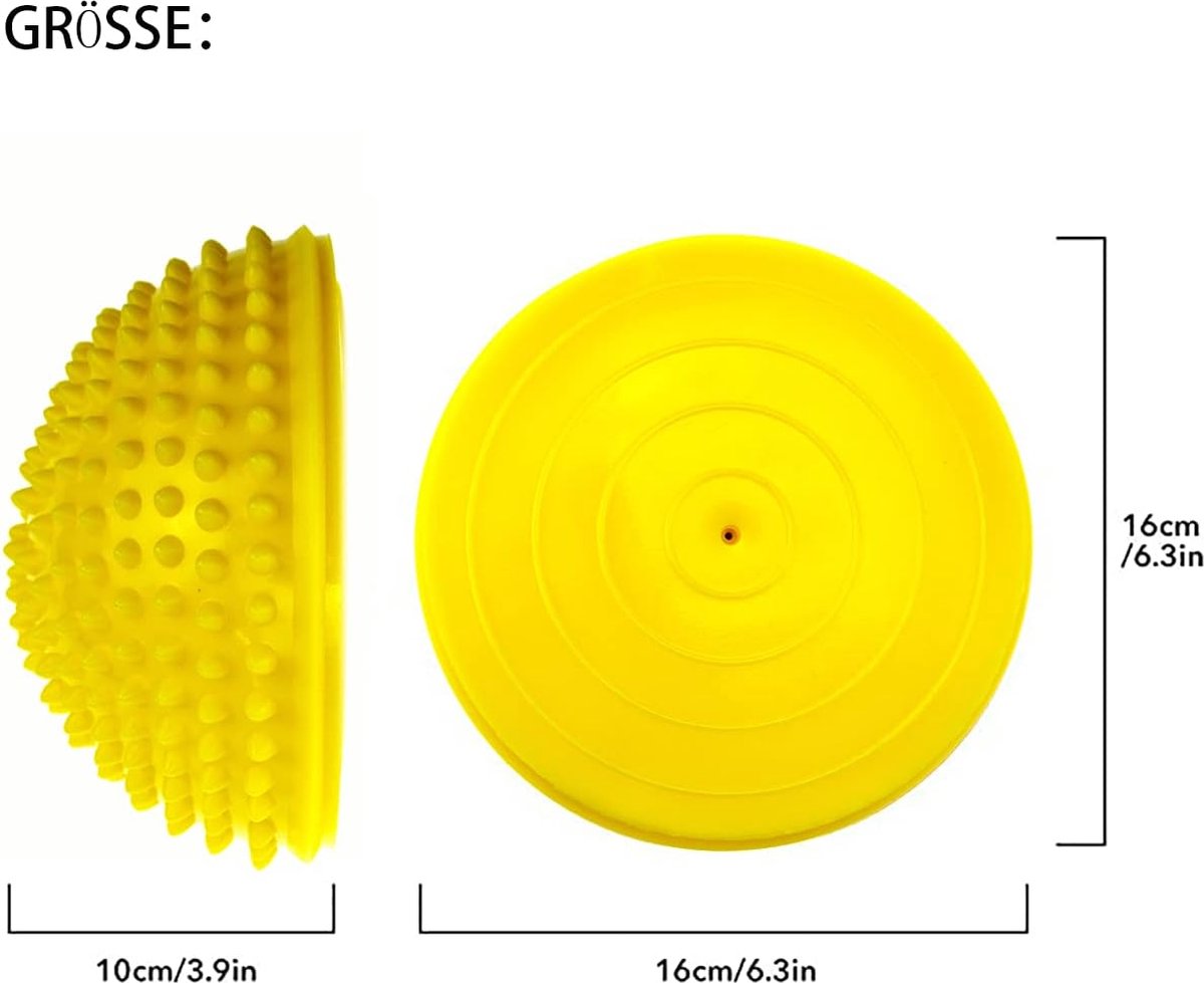 Lot De 2 Balles D'Équilibre Hérisson - 16 Cm - Massage Des Pieds Et Exercice D'Équilibre - Avec Pompe
