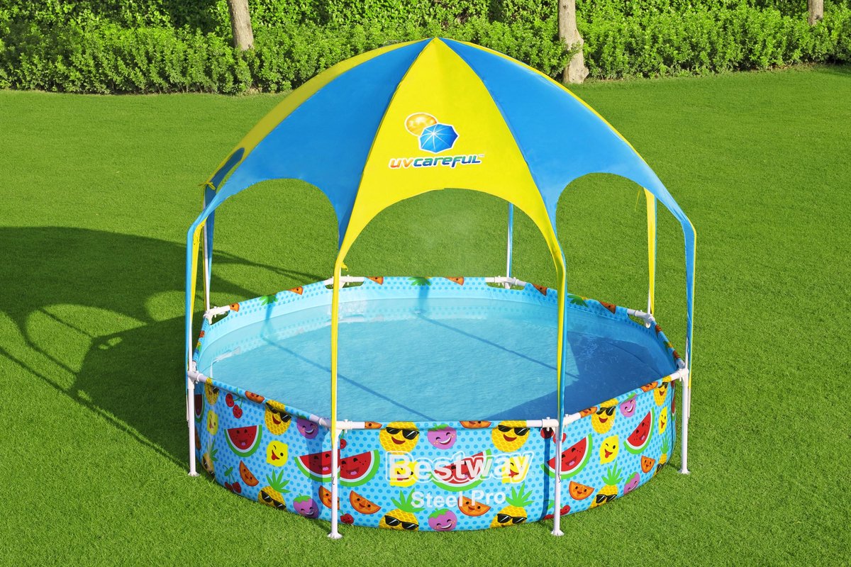 Bestway My First Frame Pool - Zwembad met zonnescherm - Kinder Zwembad - 244cm - Rond zwembad — afbeelding 20