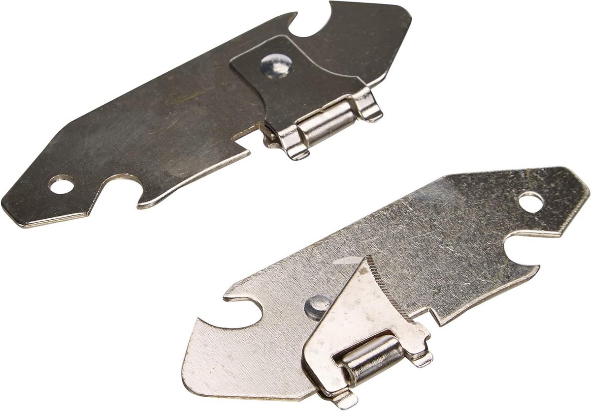 Blikopener zilver 2-delig 10 x 5 x 2 cm Country stijlvol design Blikopener