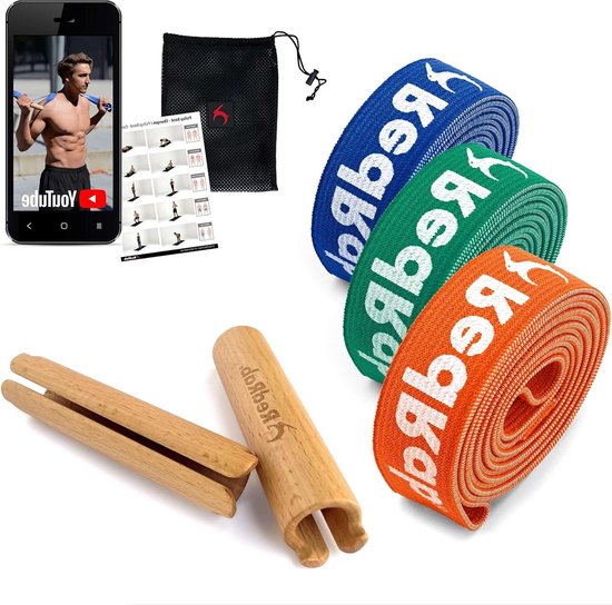 Abahub Weerstandsbandenset, 5-delige fitnessband met deuranker