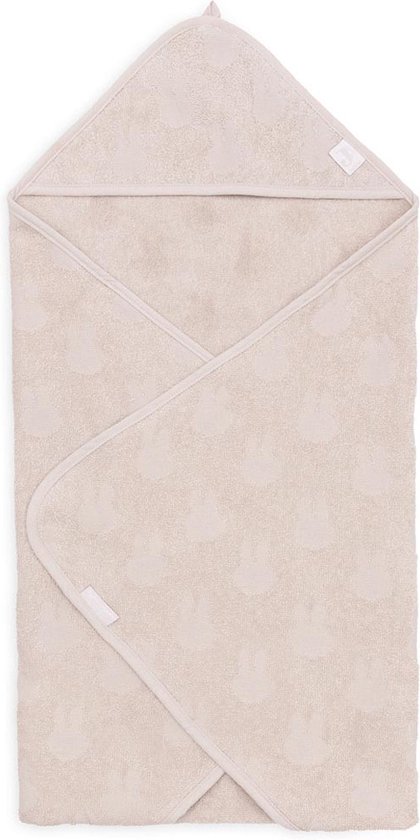 Jollein x Nijntje Badcape Badstof 75x75cm Miffy Jacquard – Nougat