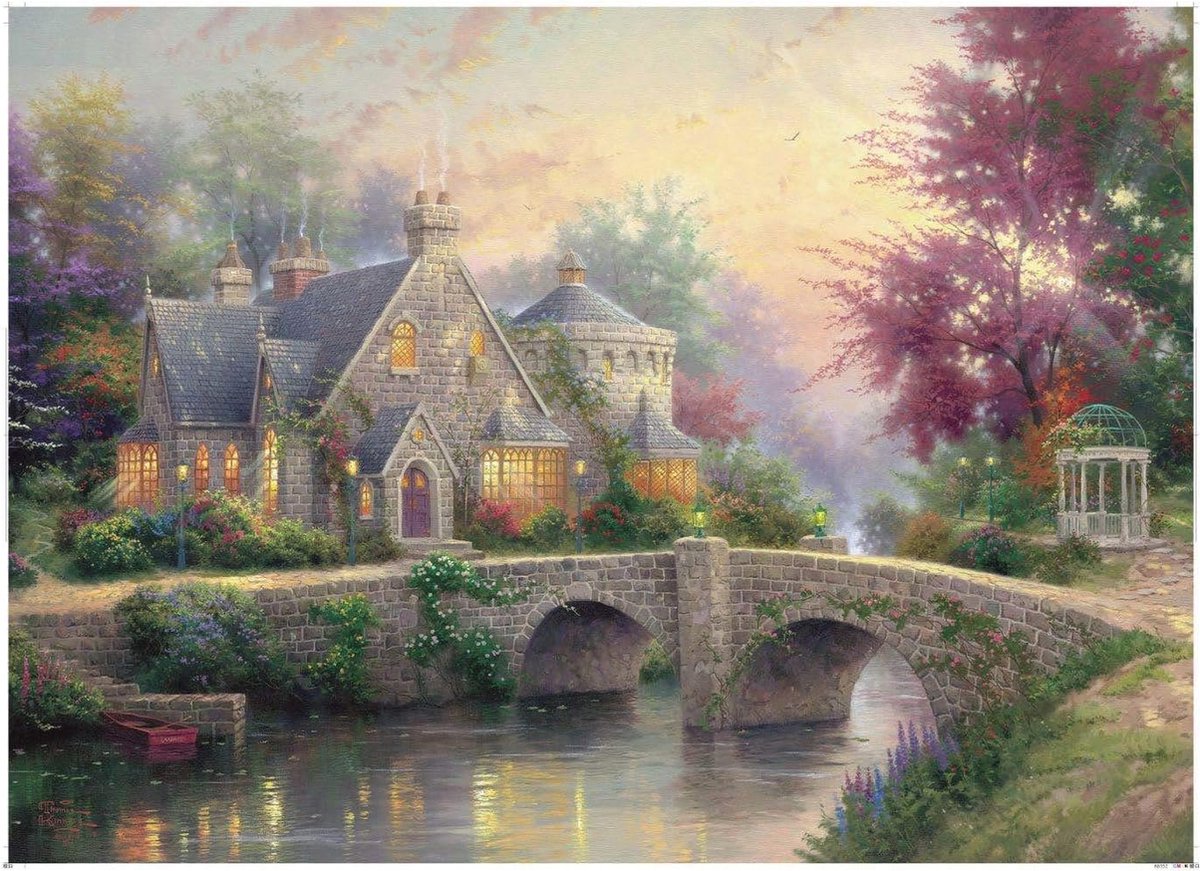 1000 stukjes wonderland puzzel voor volwassenen, sprookjesachtig ontwerp, 70 x 50 cm