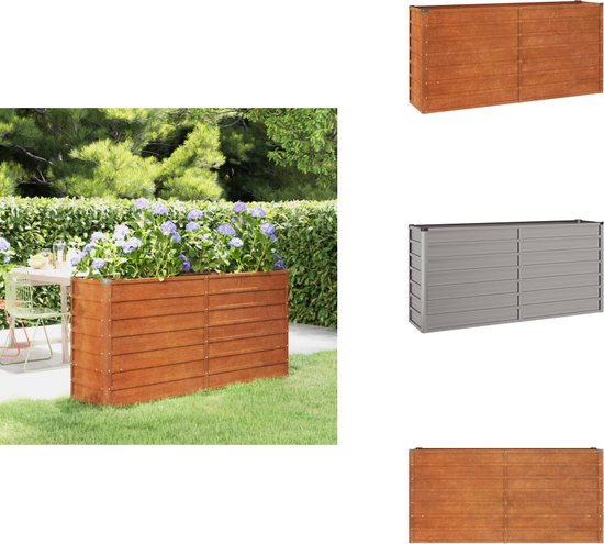 Jardinière En Acier Corten VidaXL - Bac à Fleurs Pour Terrasse Et Jardin, Neuf
