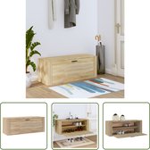 Meuble à chaussures mural The Living Store - Chêne Sonoma - 100 x 35 x 38 cm