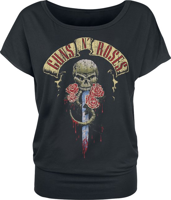 T-shirt Guns N' Roses Dripping Dagger noir XXL viscose - Produits dérivés du groupe, Groupes