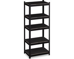 Stellingkast - 150x60x40 cm - 1250 kg - staal - steeksysteem - zwart