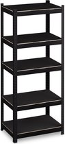 Stellingkast - 150x60x40 cm - 1250 kg - staal - steeksysteem - zwart