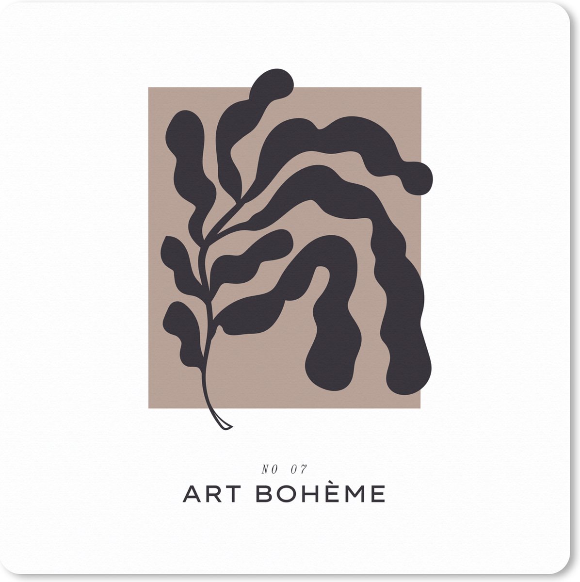 Muismat XXL 60x60 cm - Bureau onderlegger - Bureau mat Planten - Abstract - Boho - Bureaumat - Gaming mousepad xl - Bureaulegger groot - Computer deskmat