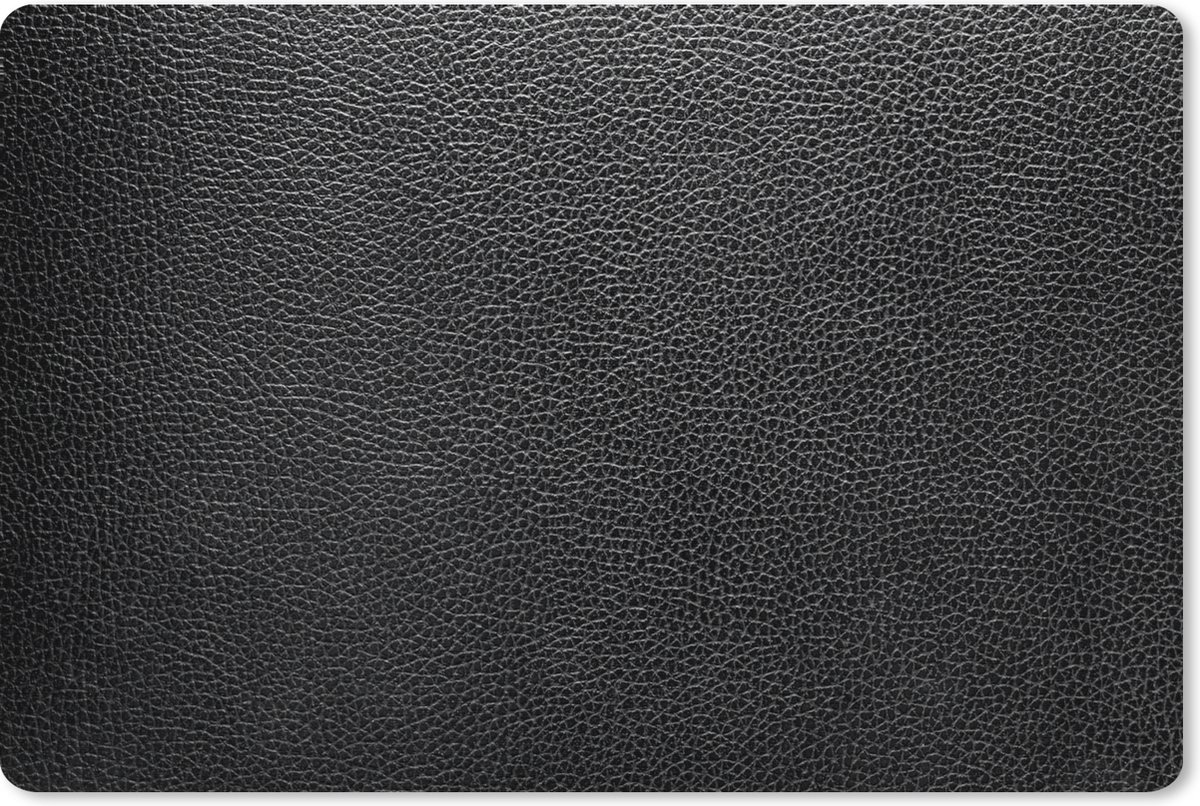 Muismat XXL 120x80 cm - Bureau onderlegger - Bureau mat Leer - Structuur - Zwart - Bureaumat - Gaming mousepad xl - Bureaulegger groot - Computer deskmat