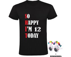 12 Jaar Verjaardag Kinder T-shirt Grappig met Bril