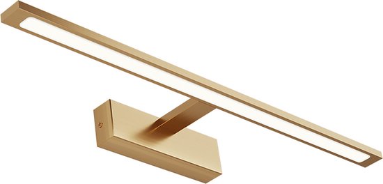 Lampe Miroir LED - Kingtron Armin - 12W 900lm - Wit Chaud 3000K - IP44 - Rectangle - Or
