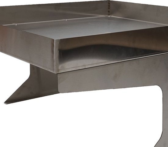 Robotmaaier garage met plantenbak MCW-G60, overkapping voor grasmaaiers, metaal 37x60x70cm ~ roestvrij staal van Merkloos	 — afbeelding 5