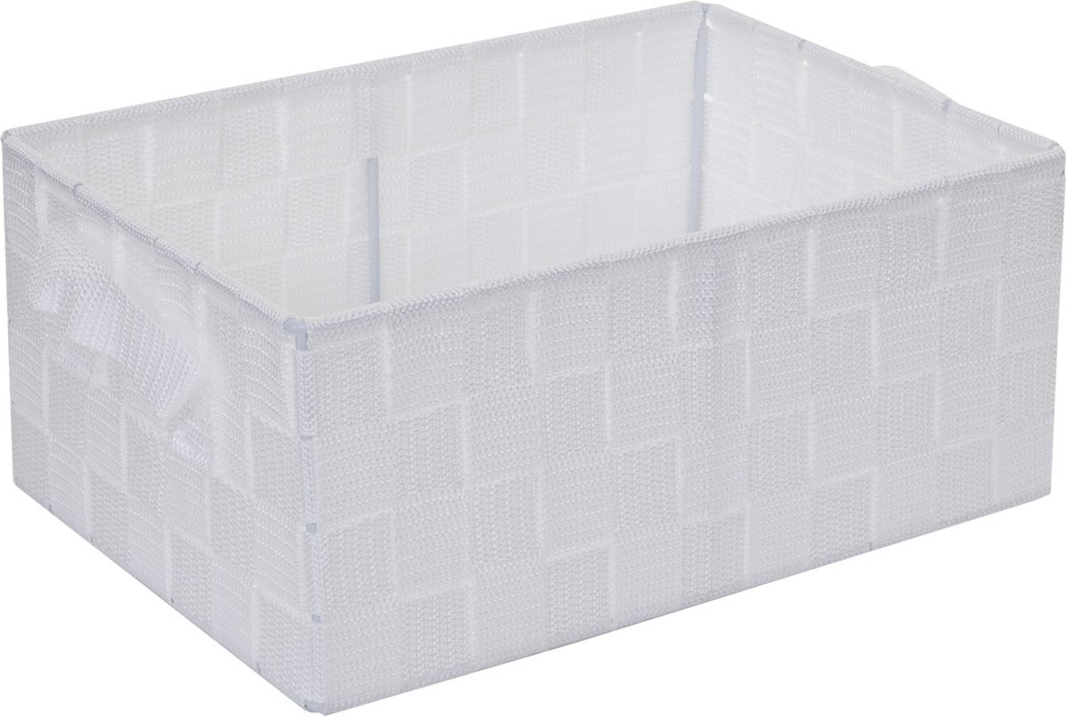 Opbergmand MCW-C37, decoratieve opbergmand opbergmand decoratie 14x31x23cm ~ wit