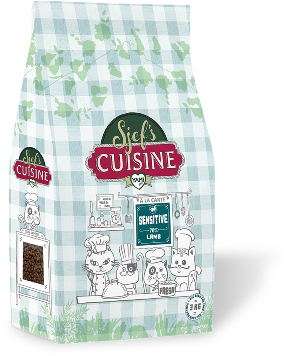 Sjef's Cuisine Cat Sensitive Lam&Rijst - Kattenvoer - 3 kg Glutenvrij