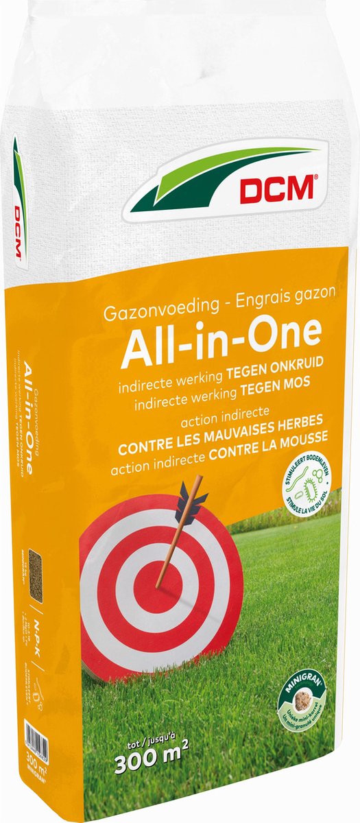 Dcm Gazonvoeding All-In-One 300 m2 - Gazonmeststoffen - 15 kg