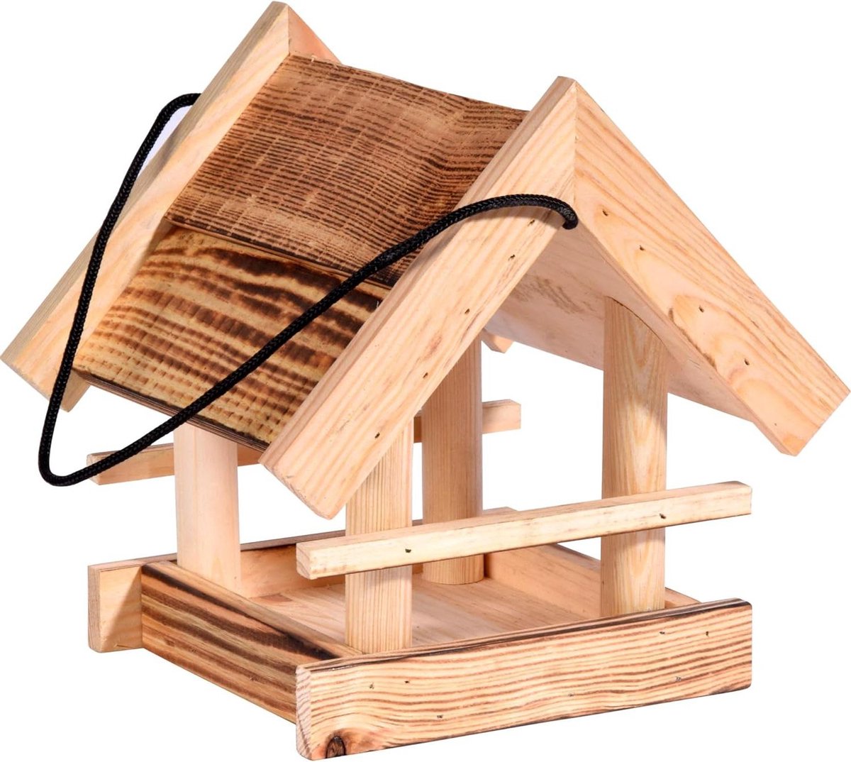 Vogelhuis hangend - vogelvoederhuisje Candela - 22 x 20 x 22 cm - gevlamd