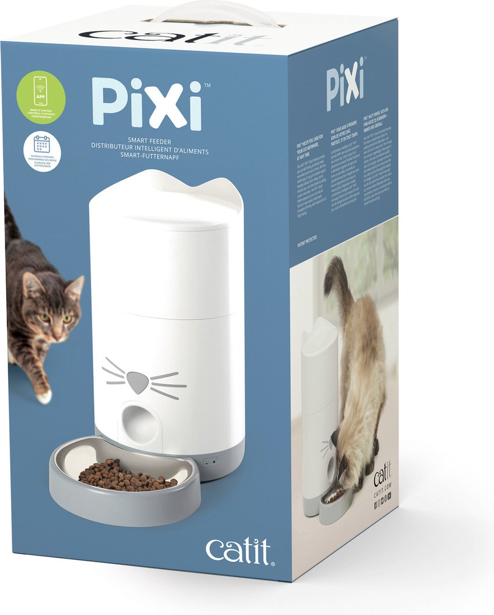 Catit Automatische Voerbak 2,9L Wit 19x19x34 cm - afbeelding 3