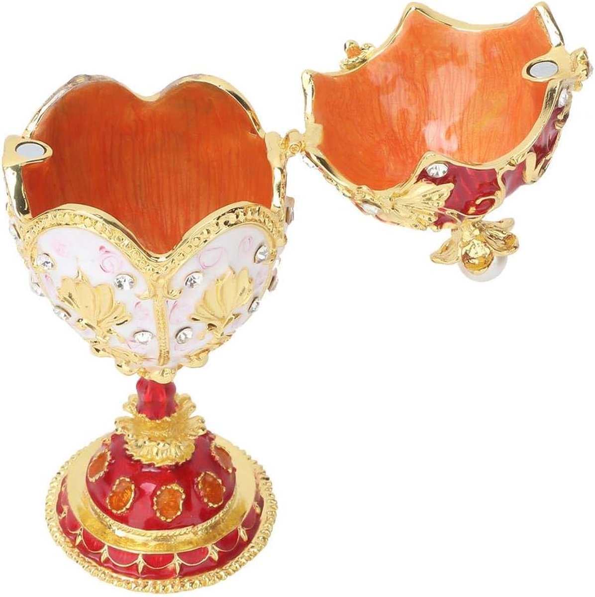 Goedkoopste Handbeschilderd Emaille Faberge-Ei Stijl Sieradendoosje - Uniek Decoratief Dresser voor Juwelen