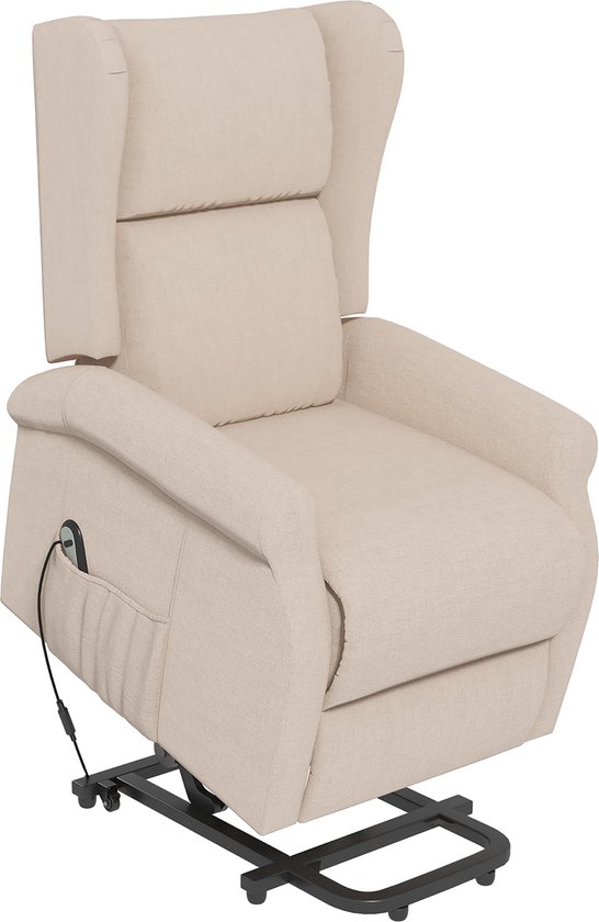 HOMCOM® massagestoel relaxstoel met warmtefunctie en massage afstandsbediening PU grijs 94 x 96