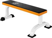 HOMCOM-Hantelbank-Stahl, PVC, Schaumstoff-L112x B62 x H43 cm-Schwarz+Weiß+Orange