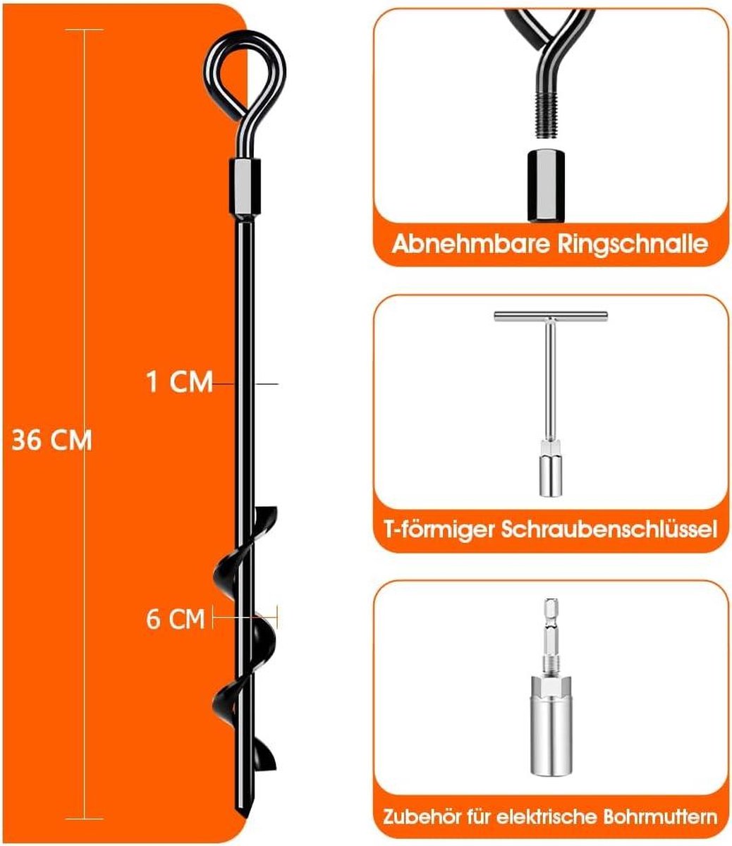 Set of 4 Heavy Duty Ground Anchors with Straps High Wind Resistant for Fixing Trampolines, Tents, Canopies, Sheds, Motorhomes etc Set of 4 Heavy Duty Ground Anchors with Straps High Wind Resistant for Fixing Trampolines, Tents, Canopies, Sheds, Motorhomes etc