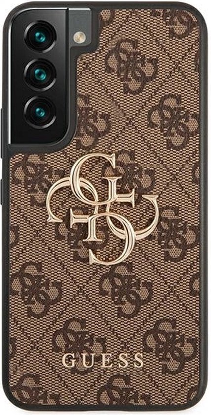 Guess Golden Logo Samsung Galaxy S22 hoesje - Bruin
