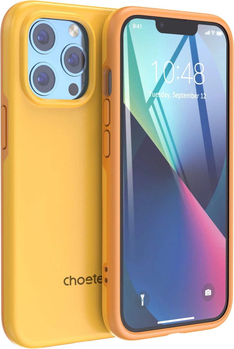 Choetech - MFM - Anti-drop case cover voor iPhone - 13 - Pro - Max - oranje - (PC0114-MFM-YE)