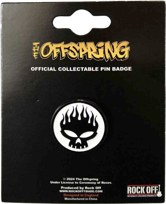 The Offspring - Skull Pin - Zwart/Wit