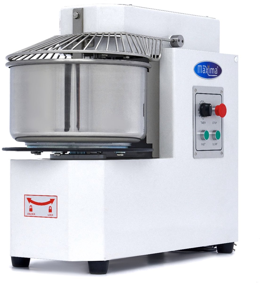 Spiraalkneder - 30 L - 18 Kg Deeg - 2 Snelheden - Uitneembare Kom