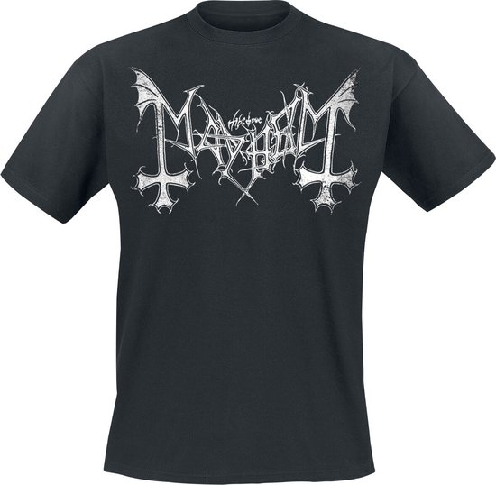 Mayhem Distressed Logo Heren T-shirt - zwart - XL