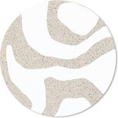 Bol.com Muismat - Mousepad - Rond - Abstract - Terrazzo - Design - Beige - 20x20 cm - Ronde muismat aanbieding