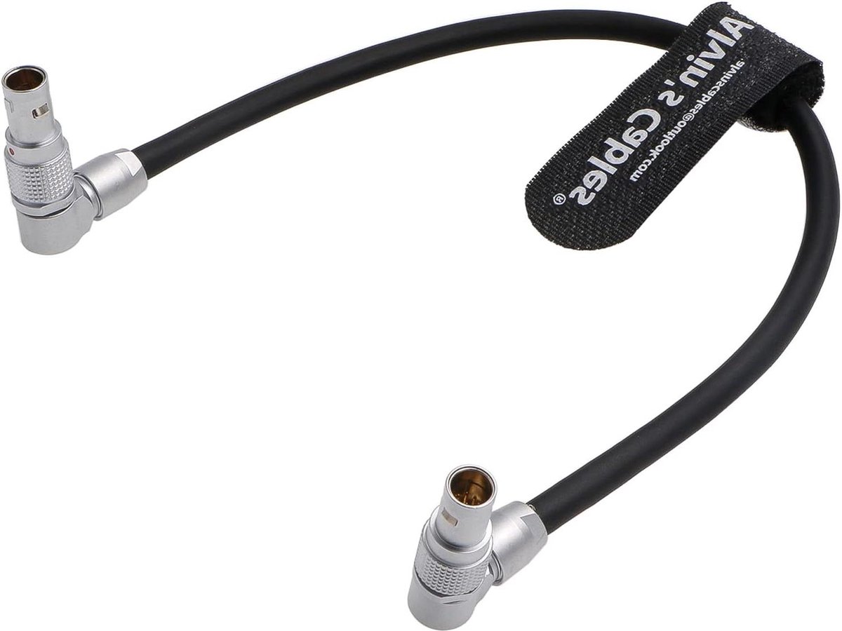 9-pins verlengkabel voor RED Komodo breakout-box draaibare rechte hoek 30cm lengte met twee 9-pins connectoren.