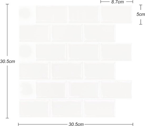 Dikkere beige tegel keuken: 3D fishScale-vinyl achterwand, verwijderbaar, 10 vellen - België