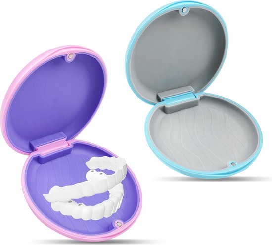 Opbergdoos voor Tandheelkundige Apparaten - 2 Stuks - Duurzaam en Hygiënisch - Geschikt voor Kunstgebitten en Beugels