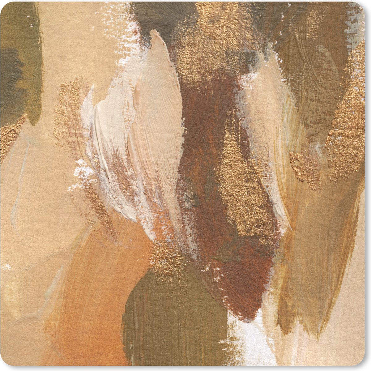 Muismat 30x30 cm - Mousepad Verf - Goud - Herfst - Muismatten