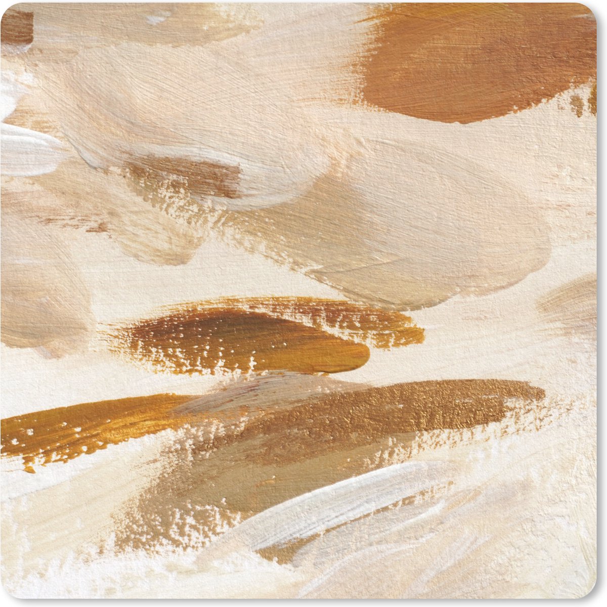 Muismat 30x30 cm - Mousepad Verf - Schilderen - Bruin - Muismatten