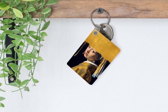 Sleutelhanger - Meisje met de parel - Goud - Johannes Vermeer - Uitdeelcadeautjes - Plastic