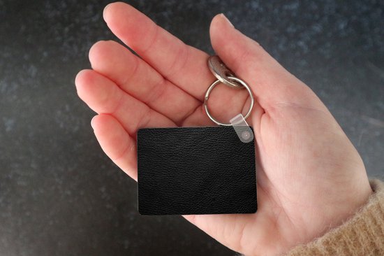 Porte-clés - Cuir - Aspect cuir - Zwart - Grijs - Imprimé - Cadeaux - Plastique