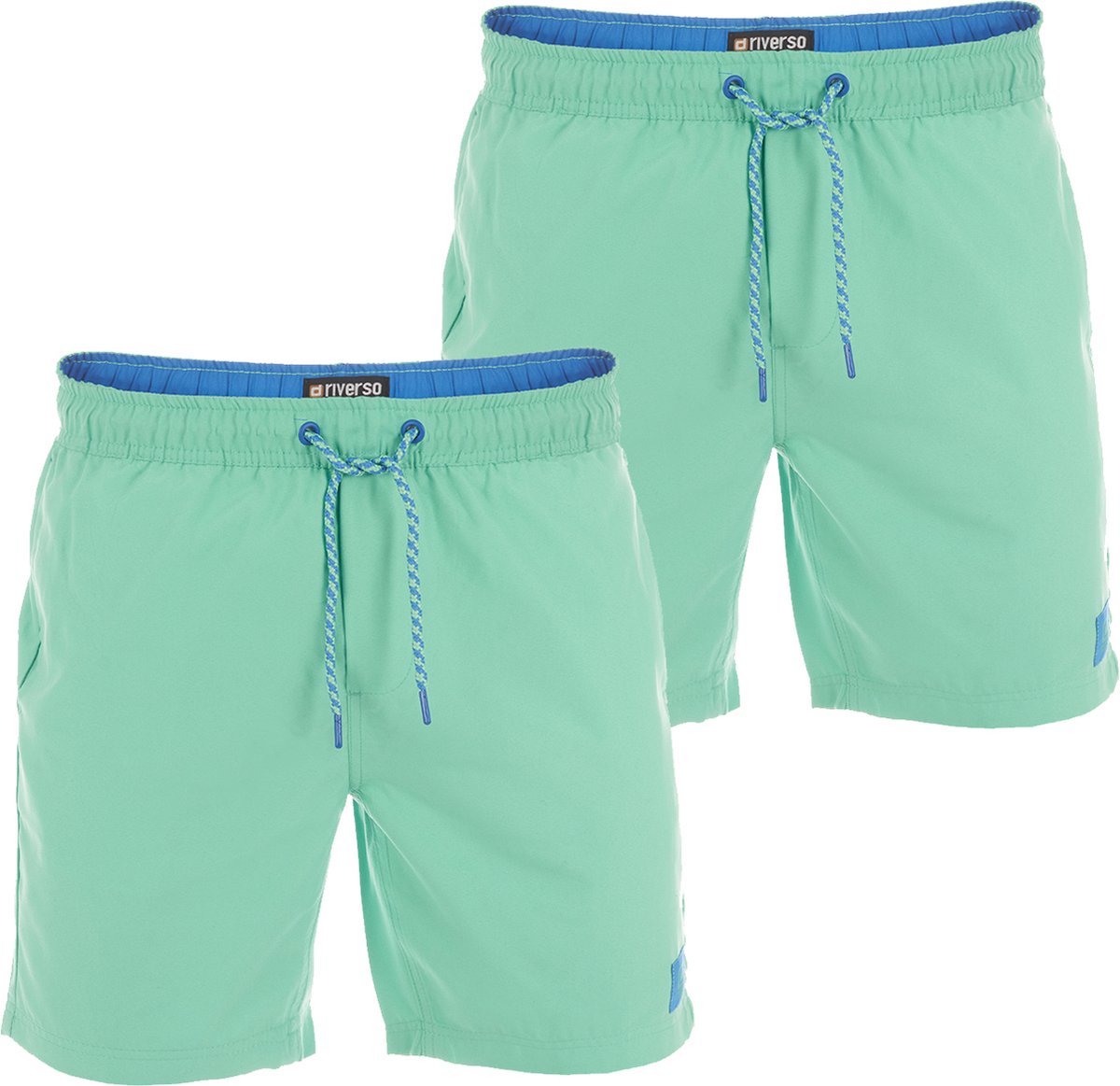 riverso Heren Short RIVDavid 2 Pack bequem Groen 4XL Volwassenen Sportieve Zwembroeken met Binnenslip
