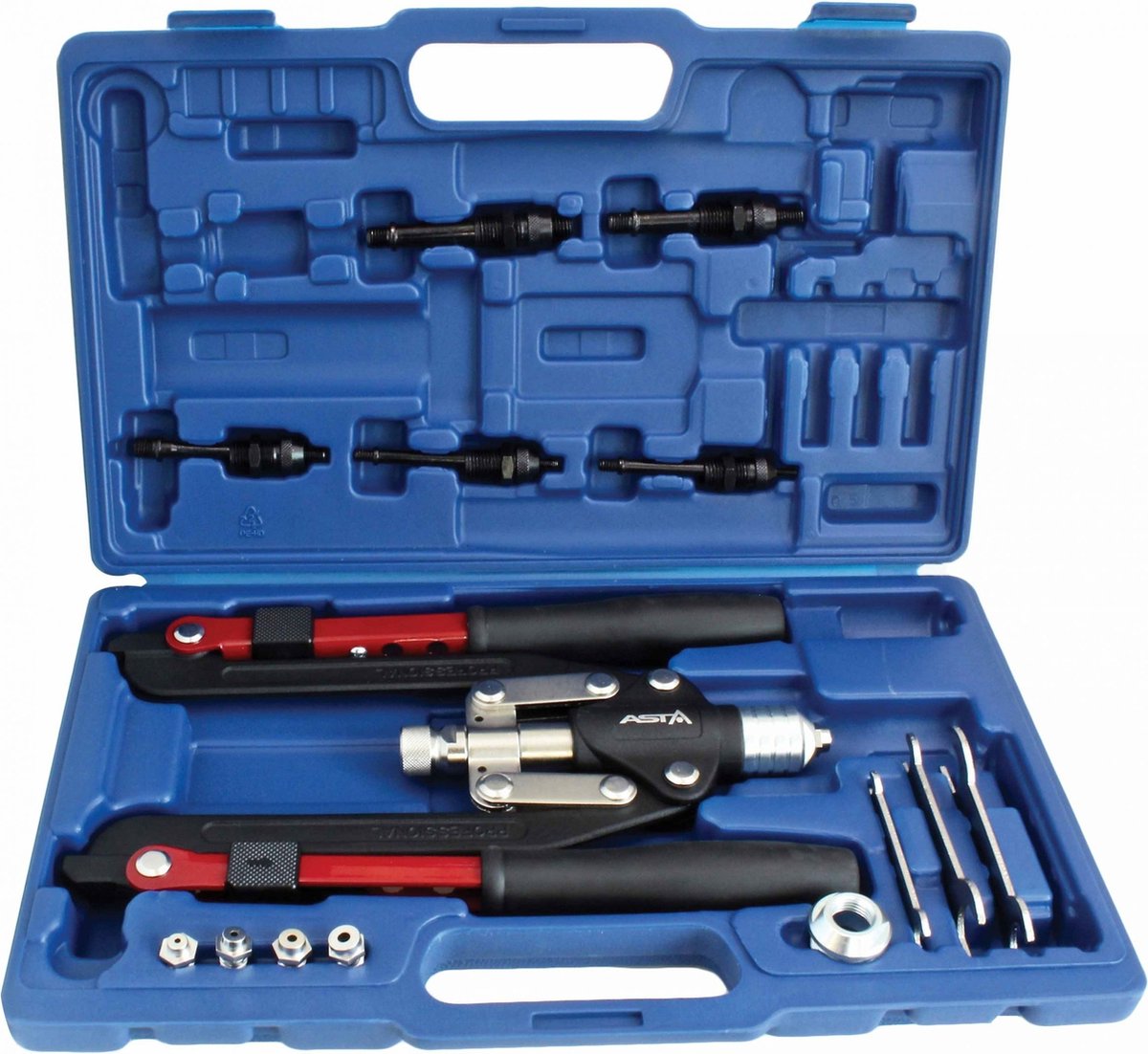 Blindklinkmoer tang set M4 t/m M10 - Popnagel tang - 14 dlg - Riveteertang - SATRA
