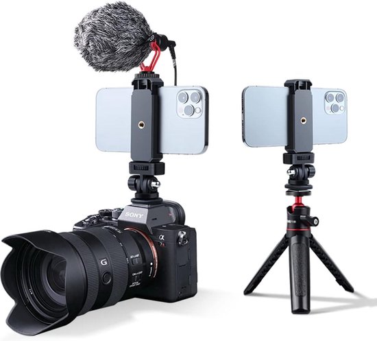 Triple Hot Shoe-adapter – Aluminium, Zwart, Met 3 Verstelbare Schoenbevestigingen. Perfect Voor Het Bevestigen Van Microfoon, Monitor Of LED-licht Op Je Camera. Compact En Veelzijdig!