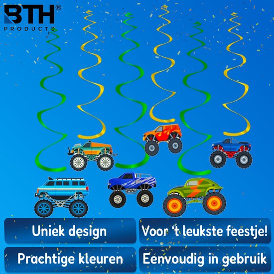 4 stuks hangende ronde slingers, feestdecoratie, perfecte verjaardagsfeestdecoratie, creatieve slingers, veelzijdige slingers, decoratie voor feesten (gekleurd