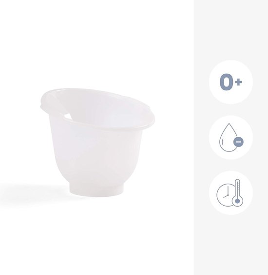 Ergonomische Baby Badkuip Shantala White - Voor Baby's 0-6 Maanden - Hoge Randen - Waterbesparend - Basic Necessity. van Basic Necessity — afbeelding 2