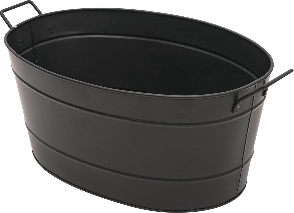 Goedkoopste Ovaal Gegalvaniseerd Staal Tub - Zwarte Achla Designs - Tuin Badkuip
