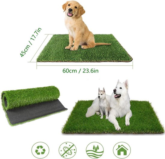 Dog Potty Tray - Dog Potty Toilet Pee Pad Holder, Indoor Potty Tray for Dogs, Dog Potty Toilet with Protection Wall, Indoor Open Top Litter Box for Toilet Training Tray
