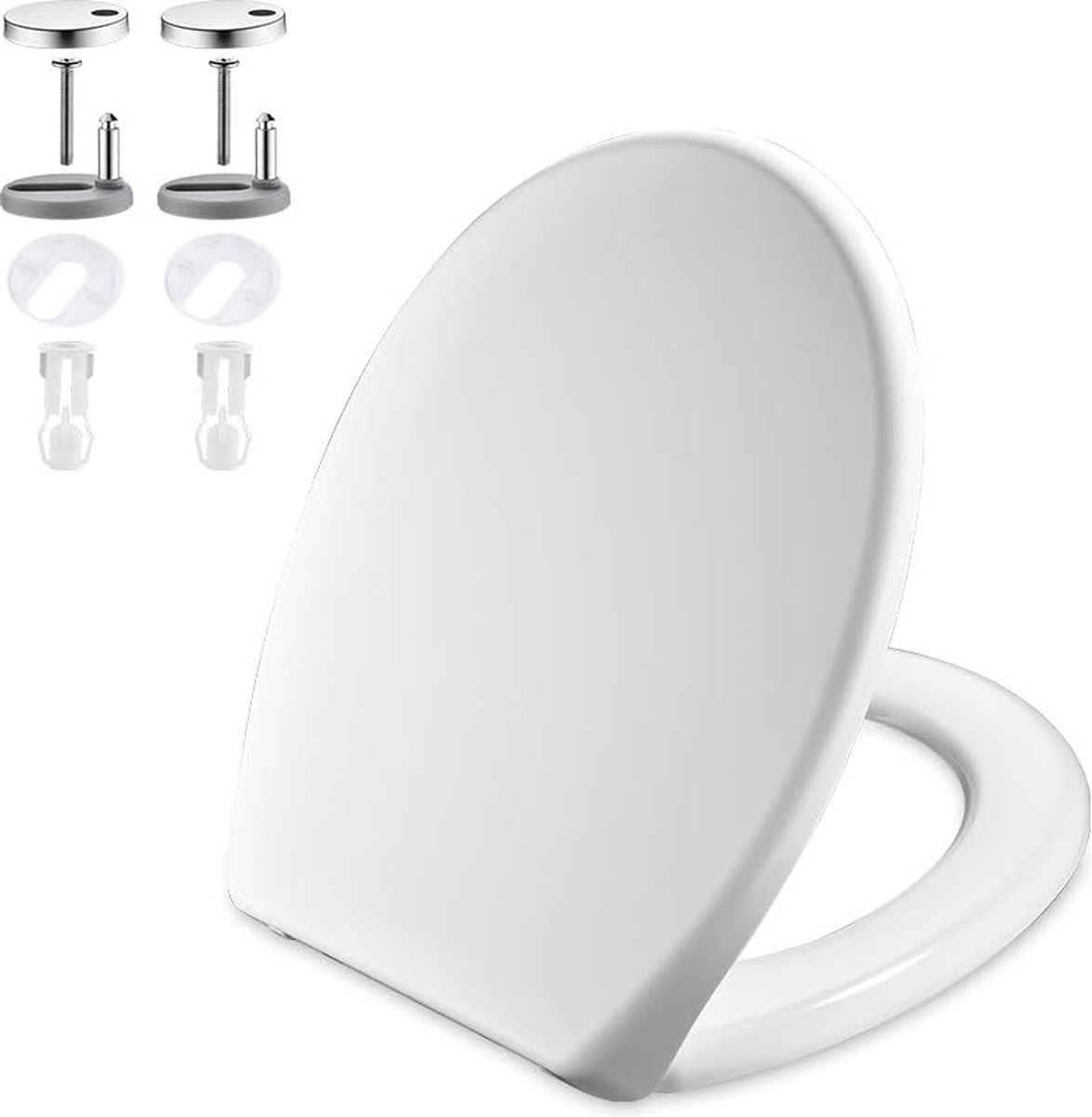 Goedkoopste Soft-Close Toiletbril met Snelle Ontkoppelingsfunctie, Antibacterieel, Wit