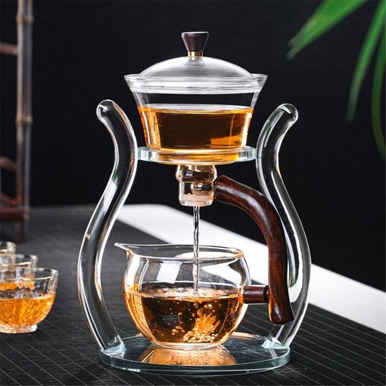 RAEF Glazen Thee Set Automatische Thee Thee Infuser Magnetische Water Diversion Hittebestendige Kungfu Thee Drinken Draak Thee Maker
